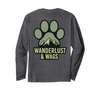 Wanderlust Hiking Trails Dogs Wagging Tails Trail Buddies Long Sleeve T-Shirt