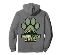 Wanderlust Hiking Trails Dogs Wagging Tails Trail Buddies Pullover Hoodie