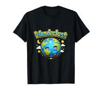 Wanderlust Kawaii Chibi Globe Hugging Travel Graphic T-Shirt