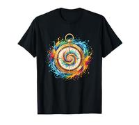 Wanderlust North South East West Cosmic Swirl Compass T-Shirt