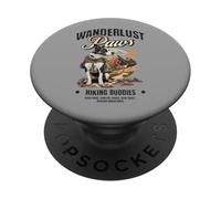 Wanderlust Paws Hiking Buddy Dogs Adventure Trail Mountains PopSockets Adhesive PopGrip