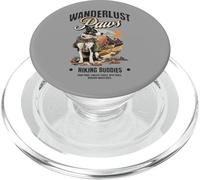 Wanderlust Paws Hiking Buddy Dogs Adventure Trail Mountains PopSockets PopGrip for MagSafe