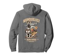 Wanderlust Paws Hiking Buddy Dogs Adventure Trail Mountains Pullover Hoodie