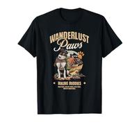 Wanderlust Paws Hiking Buddy Dogs Adventure Trail Mountains T-Shirt