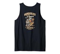 Wanderlust Paws Hiking Buddy Dogs Adventure Trail Mountains Tank Top