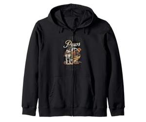 Wanderlust Paws Hiking Buddy Dogs Adventure Trail Mountains Zip Hoodie