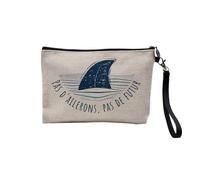 Wanderlust Travel Travel Backpacker World Travel Bag Linen Look Canvas Makeup Bag Toiletry Bag Coin Purse, No Fins, 23.5 x 15 cm, Makeup Bag