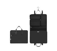 WANDF 6-in-1 Packing Cubes with 360° Hanging Hook, Water Resistant Compression Travel Packing Organiser Bags, Multi-Functional Hand Luggage Storage Pouches, Travel Essentials for Men Women, Black