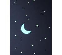 WANDfee Luminous Stars Luminous Stickers ☆ Moon and Stars ☆☆ Self-Adhesive Glow in the Dark Stars Starry Sky Sticker Children's Room