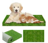 WANDGU Reusable Dog Toilet Dog Lawn Carpet: 50 x 70 cm Artificial Grass Rug, Premium Artificial Grass for Dogs, Training Mat, Dog Toilet for Balcony, Patio, Garden (Water Outlet)