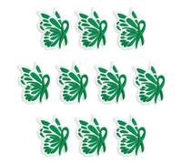 WANDIC 10 PCS Green Silicone Focal Beads, Butterfly Ribbon Spacer Beads for Keychain Making Bracelet Necklace Making DIY Crafts