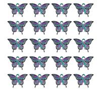WANDIC 20 PCS Butterfly Ribbon Pins, Preventing Suicide and Epilepsy Awareness Brooches Hope Faith Metal Lapel Badges for Charitable Donation Use