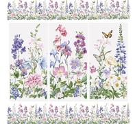 WANDIC 3 Sheets Rub on Transfer Stickers for Furniture,Transfer Sticker Decals Horizontal Flowers Butterfly Design for DIY Decor Scrapbooks Wrapping Creative Crafts,15 * 30cm