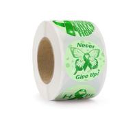 WANDIC 500Pcs/Roll Green Ribbon Pattern Mental Health Stickers Mental Health Awareness Adhesive Labels Liver Cancer Stickers Souvenir Adhesive Labels for Charity Event(3.8 * 3.8cm)