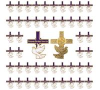 WANDIC 50PCS Purple Ribbon Brooches, Metal Brooch Pins 2.7 * 3.5cm Peace Dove Forever in our Hearts Alzheimer's Disease Domestic Violence Awareness Badge for Event Decorations