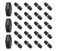 WANDIC Breakaway Clasps, 100 Pieces Black Plastic Bead Barrel Connectors Safety Clasp Buckle for Necklaces Lanyards Bracelets DIY Crafts Making