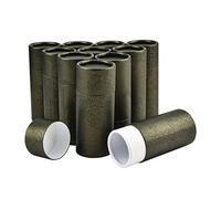 WANDIC Dark Gold Kraft Paperboard Tubes, 10Pcs Round Kraft Paper Containers for Tea Coffee Crafts Gift Packaging, Non-Push (30ml)