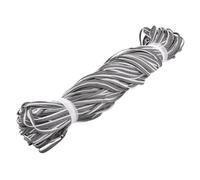 WANDIC Dark Grey Reflective Piping Strips, 20M Deep Gray Terylene Normal Brightness Pipe for Garment Fabric Edge Woven Trim Stitched Hemming Braid