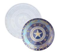 WANDIC Divination Mat Tray Silicone Mold, 1 Piece Large Astrology Compass Resin Mould Tarot Card Zodiac Constellation Compass Epoxy mold for Casting Tarot Divination Board