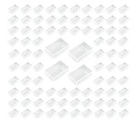 WANDIC Empty Watercolour Paint Pans, 100 PCS Transparent Full Pans for DIY Watercolor Oils