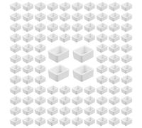 WANDIC Empty Watercolour Paint Pans, 100 Pcs White Half Pans For DIY Watercolor Oils Watercolour Pans Replacements