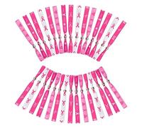 WANDIC Pink Ribbon Wrist Strap Adjustable Bracelets, 30 Pcs 5 Styles Breast Cancer Awareness Polyester Wristband Hope Faith Bracelet for Women