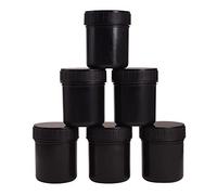 WANDIC Plastic Paint Pot, 6 Pcs Black Empty Plastic Paint Pots Storage Containers with Screw Lid for Coatings Inks Food and Chemical Flavours