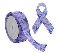 WANDIC Purple Awareness Grosgrain Ribbon, 25 Yards Single Sided Epilepsy Domestic Violence Awareness Ribbed Ribbon for Gift Wrapping, Brooch Making