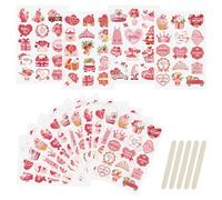 WANDIC Rub On Transfer Sticker, 16 Sheets Mother's Day Transfer Decals Mothers Day Labels Waterproof Scrapbook Stickers Decor