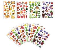 WANDIC Rub On Transfer Stickers, 16 Sheets 4 Styles Fruit Transfer Stickers DIY Arts and Crafts Decoration Decals for Album Laptop Computer