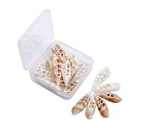 WANDIC Sea Shells, Pack of 20 Pcs Cut Sliced Natural Spiral Shells Beads for Craft, Jewellery Making, Home Decoration, 4.2-5.5cm