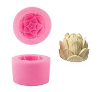 WANDIC Silicone Molds, 1 Pc 3D Lotus Candle Mold Candle Making Toll Flower Soap Molds for Casting Polymer Clay Soap Candles Making Handmade Project