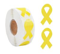 WANDIC Yellow Ribbon Stickers, 500 Pcs Awareness Stickers for Event, Gift, Letter Bags