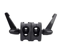 Wandisy July Summer Gifts Dual Head Grip Swivel Clamp Head Holder Bracket Compatible for Photography Studio flash Reflector