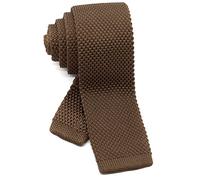 WANDM Men's Knit Tie Slim Skinny Square Necktie Width 2.2 inches Washable Solid Color and Gift Box