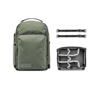 WANDRD PRVKE Pocket Backpack: Weatherproof Travel Backpack with Laptop Sleeve for Photography and Daily Carry, Wasatch Green, 21L, Photography Bundle