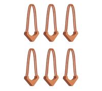 WANDRD WLZP-SO-1 Locking Zipper Pullers, 6 Pairs, Sedona Orange