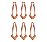 WANDRD WLZP-SO-1 Locking Zipper Pullers, 6 Pairs, Sedona Orange
