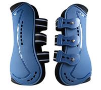 Wandrola Horse Boots Open Front Jumping Tendon Sport Boots, Secure Leg Protection, Classic Equine Supplies (Blue, M)