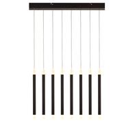wands led 8 lights bar ceiling pendant light in matt black