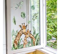 WandSticker4U® - Window Stickers Children's Giraffe Family (50 x 35 cm) Self-Adhesive Window Sticker