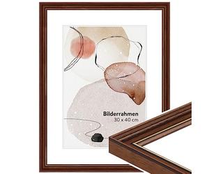 WANDStyle H182 Vintage Picture Frame, 15 x 15 cm, Brown Wood, Antique Wooden Picture Frame, Poster Frame for Hanging and Standing, Frame 15 x 15 cm, Photo Frame H182 - Made in Germany