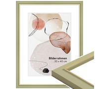 WandStyle H340 - Photo Frame - Scandinavian Style - Solid Wood Glass - Light green - 30 x 40 cm