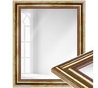 WANDStyle Large Vintage Wall Mirror Gold 60 x 70 cm