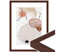 WANDStyle Picture Frame 20 x 28 Walnut Modern Wooden Picture Frame High-Quality Wooden Picture Frame Poster Frame for Hanging Frame 28 x 20 cm Photo Frame H950 - Made in Germany