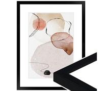 WANDStyle Picture Frame 28 x 35 cm, Black, Modern Wooden Picture Frame, Poster Frame for Hanging, Frame 35 x 28 cm, Photo Frame H950 - Made in Germany