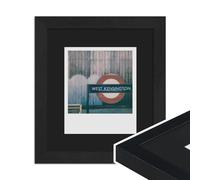 WANDStyle Polaroid Picture Frame, Black, for an Instant Picture, Mini Picture Frame for Polaroid Pictures, Instant Picture Frame Wood, Photo Frame with Mount, for Hanging, Frame H950 - Made in Germany