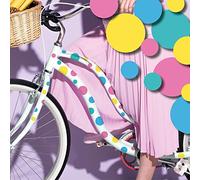Wandtattoo Loft Bicycle Stickers for Children's Bicycles, Pack of 42, Colourful Dots Pastel Colours, Bicycle Stickers, Stickers for Children, Stickers for Children, Stickers Balance Bike, Bicycle
