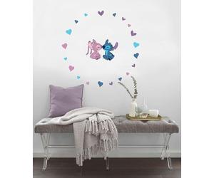Wandtattoo - Stitch and Angel Cutie - Größe 50 x 70 cm - Komar, Kinderzimmer, Wandaufkleber, Wanddekoration, Wandsticker