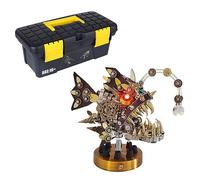 WANENGEDIY 3D DIY Metal Fish Puzzle Steampunk Mechanical Lantern Fish Model with Colorful Changing Lamp Mechanical Jigsaw Metal Puzzle - 700 Pieces Creative Trendy Gift for Friends & family